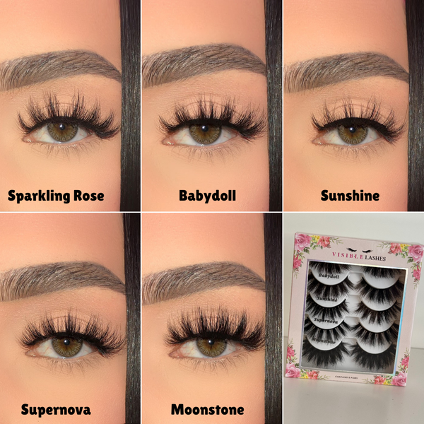 Floral - Luxurious Mink Lash Set (5pair)
