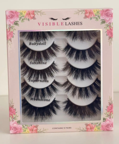 Floral - Luxurious Mink Lash Set (5pair)